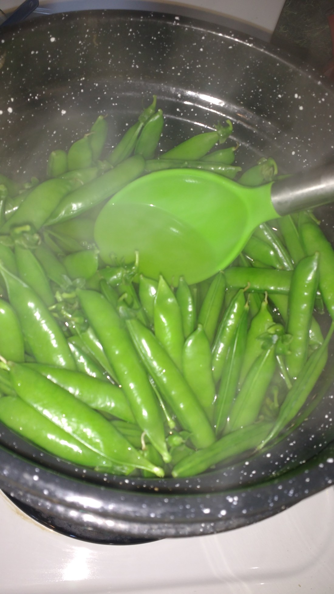 stir halfway through blanching